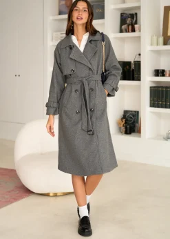 Motus Boutique Vestes & Manteaux^Manteau Isia Gris-ManteauIsia