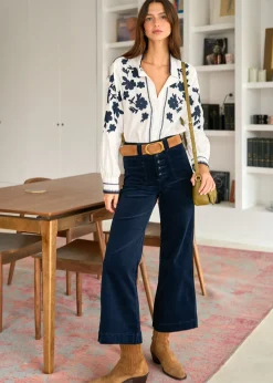 Motus Boutique Pantalons|Denim^Pantalon Viviane Marine-PantalonViviane