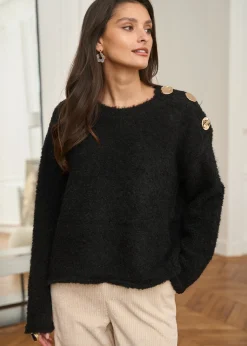 Motus Boutique Mailles^Pull Albane Noir-PullAlbane