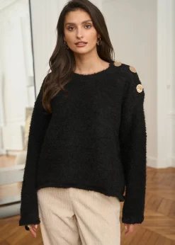 Motus Boutique Mailles^Pull Albane Noir-PullAlbane