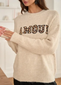 Motus Boutique Mailles^Pull Amour Beige-PullAmour