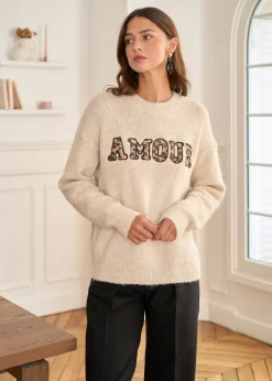 Motus Boutique Mailles^Pull Amour Beige-PullAmour