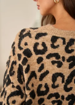 Motus Boutique Mailles^Pull Blaise ImpriméLéopard-PullBlaise