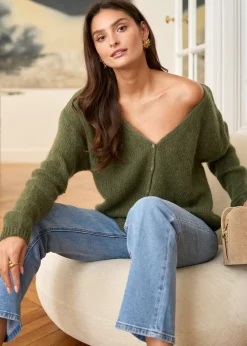 Motus Boutique Mailles^Pull Bohème Kaki-PullBohème