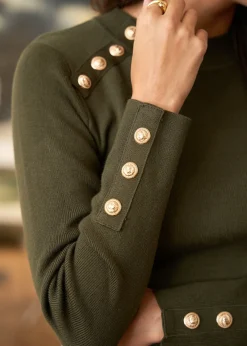 Motus Boutique Mailles^Pull Malone Kaki-PullMalone