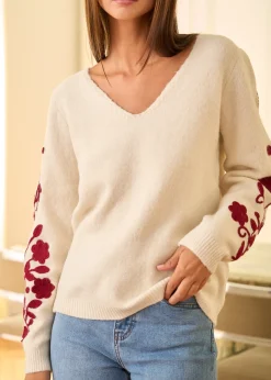 Motus Boutique Mailles^Pull Nolan EcruBordeaux-PullNolan
