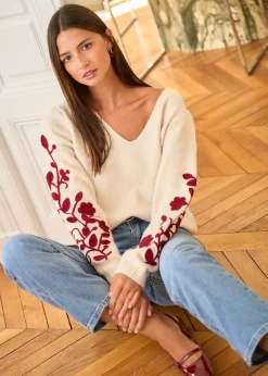 Motus Boutique Mailles^Pull Nolan EcruBordeaux-PullNolan