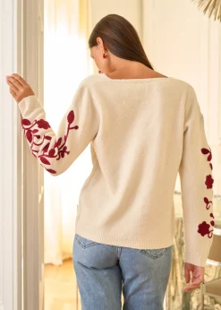 Motus Boutique Mailles^Pull Nolan EcruBordeaux-PullNolan