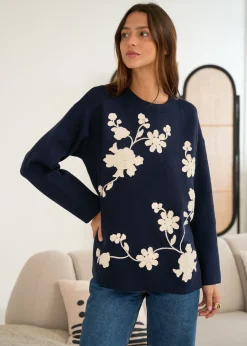 Motus Boutique Mailles^Pull Rosalie Marine-PullRosalie