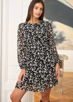 Motus Boutique Robes^Robe Abriel NoirEcru-RobeAbriel