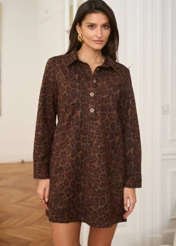 Motus Boutique Robes^Robe Aubane ImpriméLéopard-RobeAubane