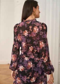 Motus Boutique Robes^Robe Carla ImpriméFondNoir-RobeCarla