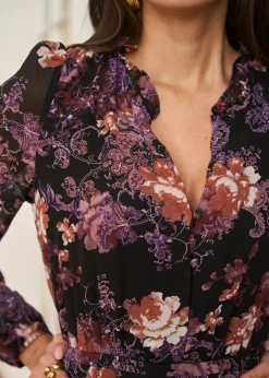 Motus Boutique Robes^Robe Carla ImpriméFondNoir-RobeCarla