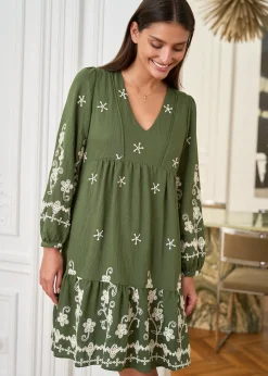 Motus Boutique Robes^Robe Charlotte Kaki-RobeCharlotte