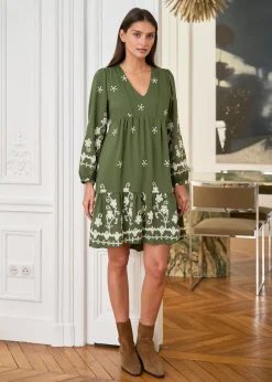 Motus Boutique Robes^Robe Charlotte Kaki-RobeCharlotte