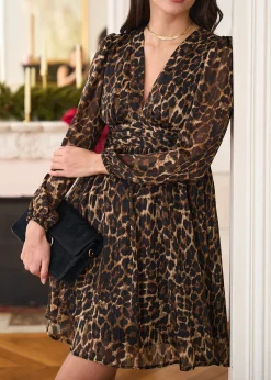 Motus Boutique Robes^Robe Diane ImpriméLéopard-RobeDiane