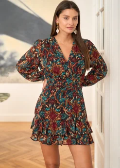 Motus Boutique Robes^Robe Léa ImpriméFondNoir-RobeLéa