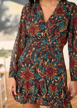 Motus Boutique Robes^Robe Léa ImpriméFondNoir-RobeLéa