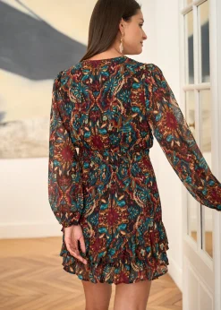 Motus Boutique Robes^Robe Léa ImpriméFondNoir-RobeLéa