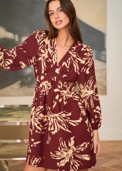 Motus Boutique Robes^Robe Léane BordeauxBeige-RobeLéane