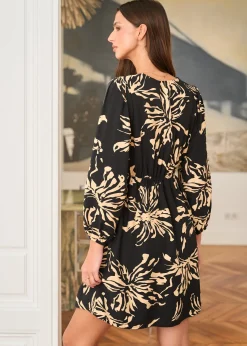 Motus Boutique Robes^Robe Léane NoirBeige-RobeLéane
