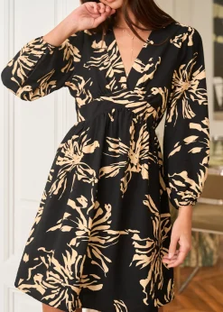 Motus Boutique Robes^Robe Léane NoirBeige-RobeLéane