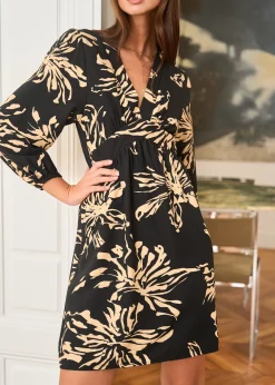 Motus Boutique Robes^Robe Léane NoirBeige-RobeLéane