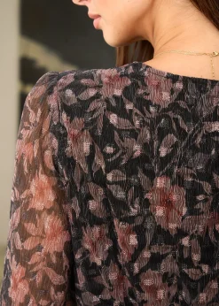 Motus Boutique Robes^Robe Louane ImpriméFondNoir-RobeLouane