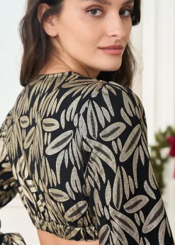 Motus Boutique Robes^Robe Manon ImpriméDoréFondNoir-RobeManon