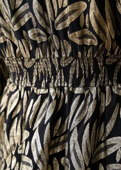 Motus Boutique Robes^Robe Ophélie ImpriméDoréFondNoir-RobeOphélie
