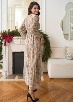 Motus Boutique Robes^Robe Perrine ImpriméBeigeDoré-RobePerrine