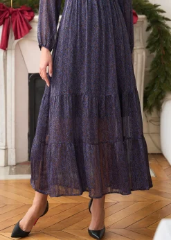 Motus Boutique Robes^Robe Rosalie ImpriméMarronBleu-RobeRosalie
