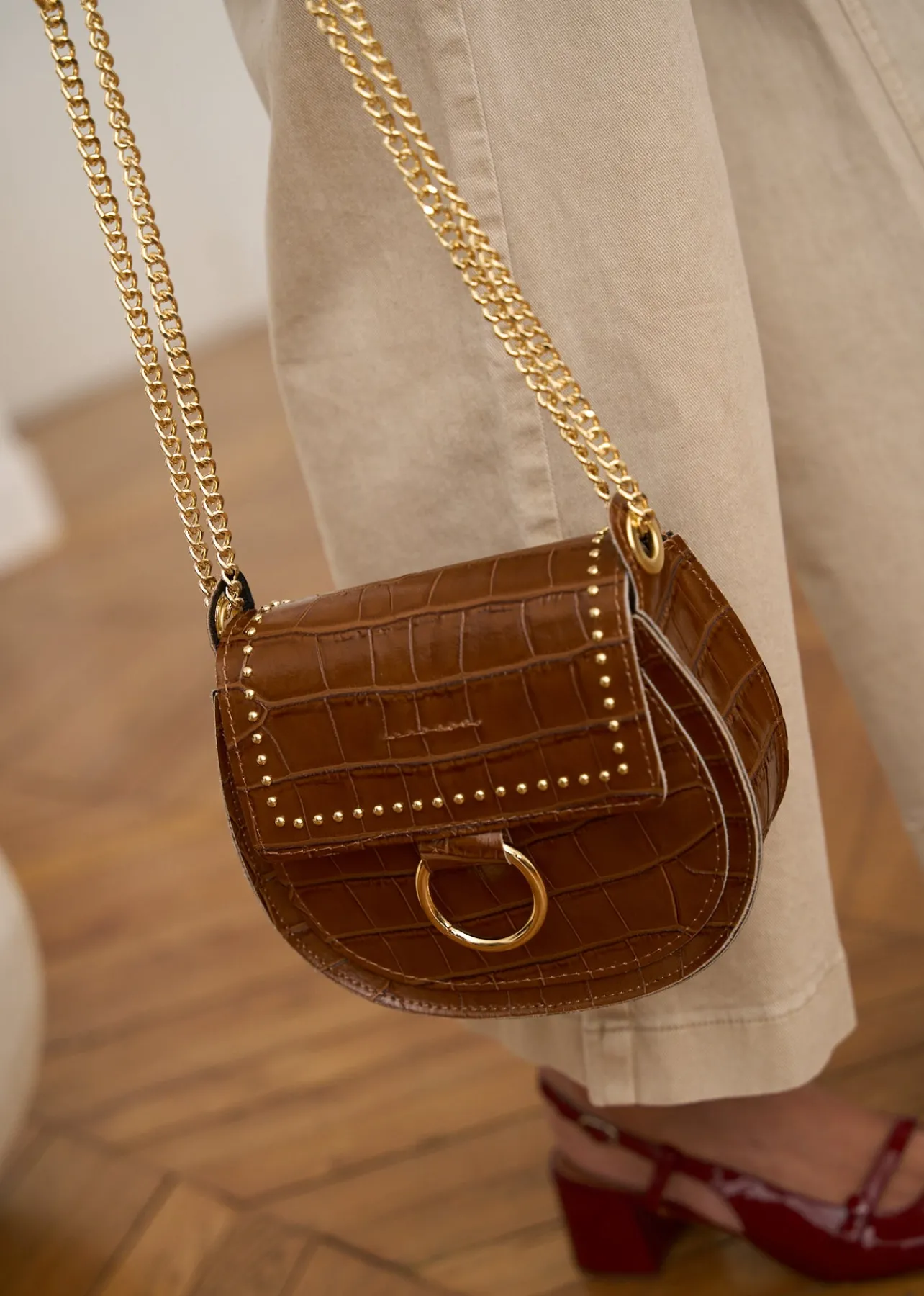 Motus Boutique Sacs^Sac Elea CrocoCamel-SacElea