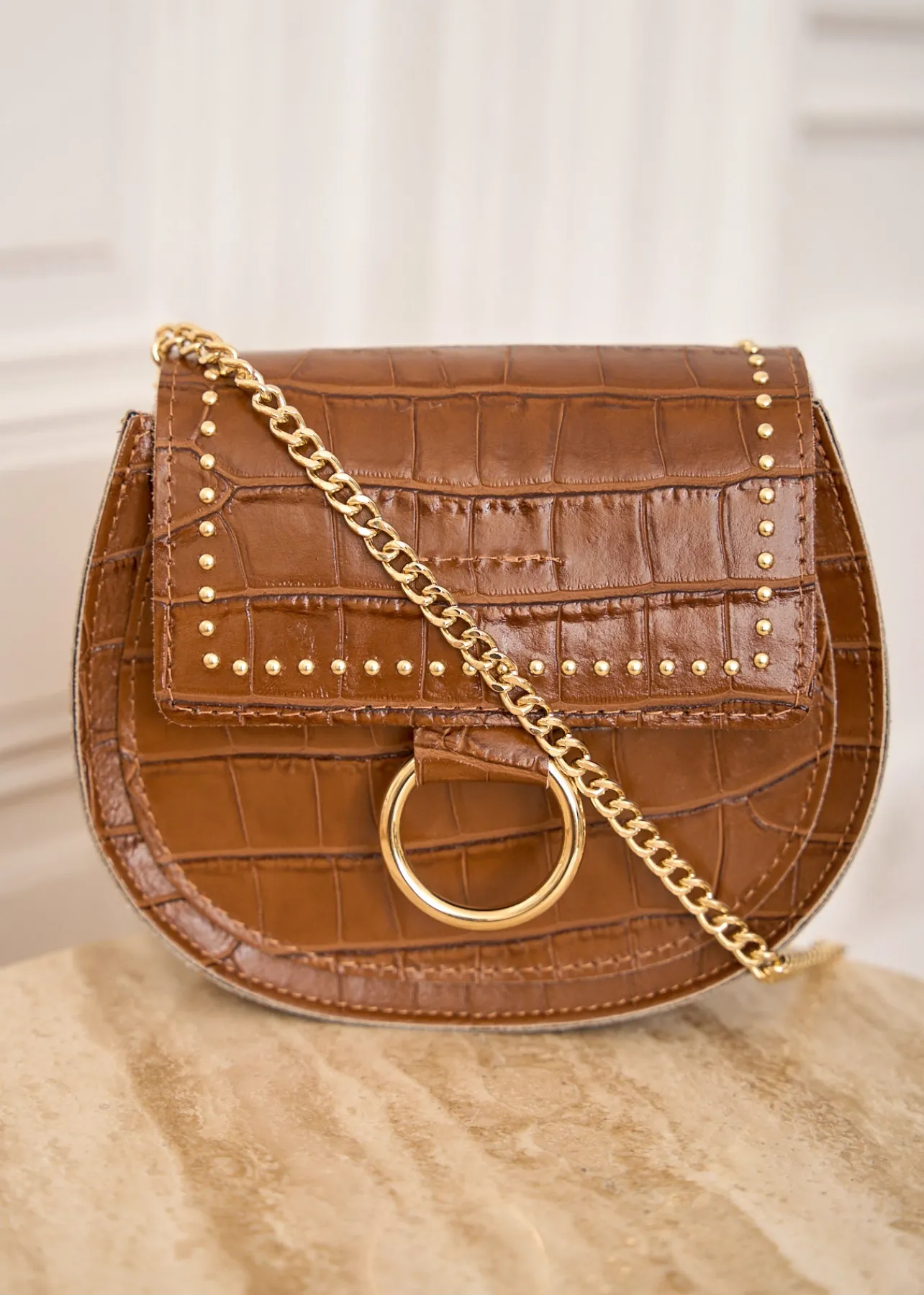Motus Boutique Sacs^Sac Elea CrocoCamel-SacElea