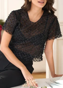 Motus Boutique Tops & Bodys^Top Eléonore Noir-TopEléonore