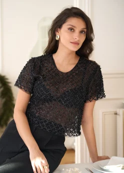 Motus Boutique Tops & Bodys^Top Eléonore Noir-TopEléonore