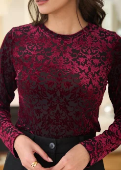 Motus Boutique Tops & Bodys^Top Roxane Rouge-TopRoxane