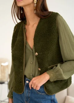 Motus Boutique Vestes & Manteaux^Veste Ayla Kaki-GiletAyla
