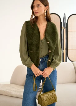 Motus Boutique Vestes & Manteaux^Veste Ayla Kaki-GiletAyla