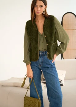 Motus Boutique Vestes & Manteaux^Veste Ayla Kaki-GiletAyla