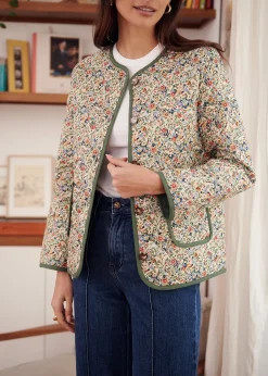 Motus Boutique Vestes & Manteaux^Veste Edith ImpriméFleurifondbeige-VesteEdith