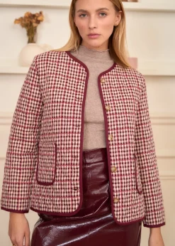 Motus Boutique Vestes & Manteaux^Veste Edith VichyBordeaux-VesteEdith