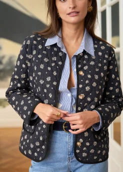 Motus Boutique Vestes & Manteaux^Veste Edith ImpriméFondNoir-VesteEdith