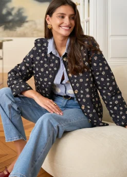 Motus Boutique Vestes & Manteaux^Veste Edith ImpriméFondNoir-VesteEdith