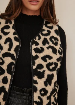 Motus Boutique Vestes & Manteaux^Veste Gabi LéopardNoirBeige-GiletGabi