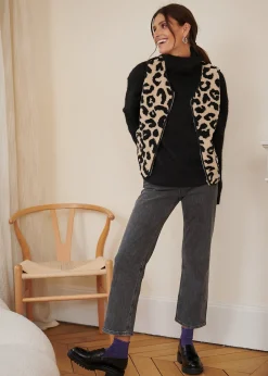Motus Boutique Vestes & Manteaux^Veste Gabi LéopardNoirBeige-GiletGabi