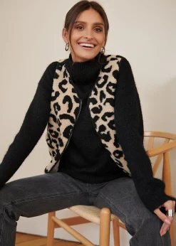 Motus Boutique Vestes & Manteaux^Veste Gabi LéopardNoirBeige-GiletGabi