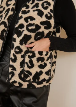 Motus Boutique Vestes & Manteaux^Veste Gabi LéopardNoirBeige-GiletGabi