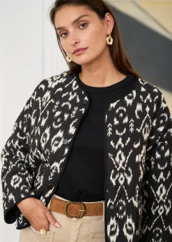 Motus Boutique Vestes & Manteaux^Veste Gaelle MotifsNoirsÉcru-VesteGaelle