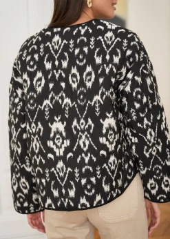 Motus Boutique Vestes & Manteaux^Veste Gaelle MotifsNoirsÉcru-VesteGaelle
